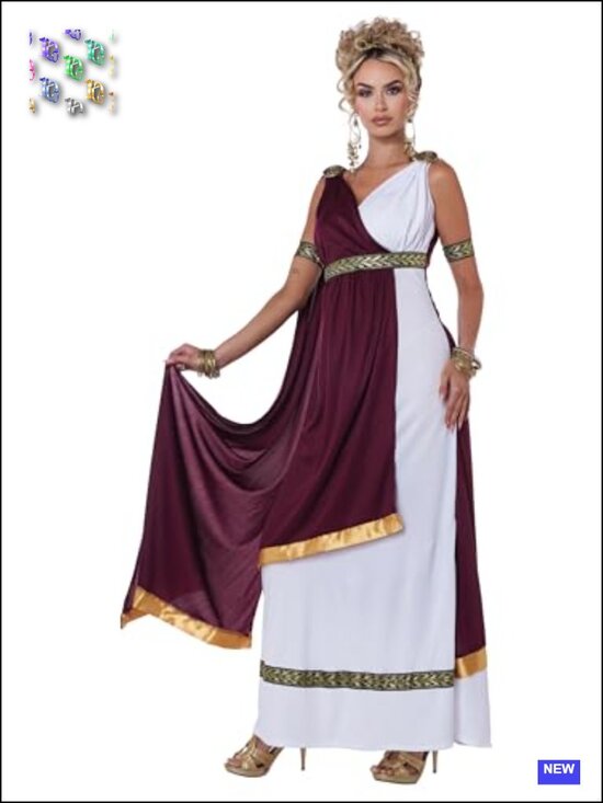 Dresses & Skirts - Roman Empress Costume Dress with Drape & Medallions Halloween Cosplay